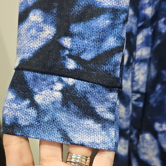 LuLaRoe Blue Tie-Dye Long Sleeve Dress - Picture 4 of 5